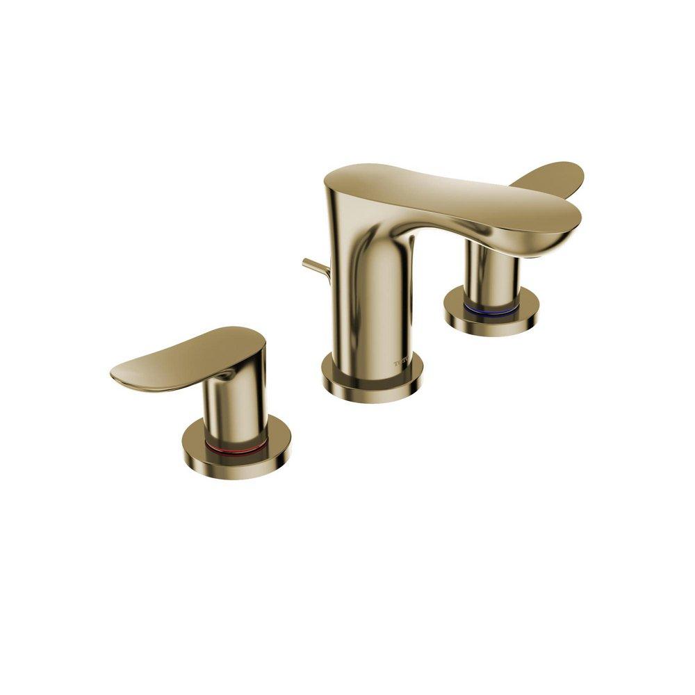 TOTO Polished French Gold Two Handle Widespread Bathroom Sink Faucet 