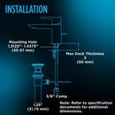 TOTO Polished French Gold Single Handle Monoblock Bathroom Sink Faucet Lever Handle 