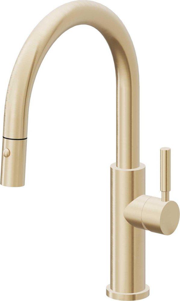 Corsano Single Handle Single Hole Pull-Down Spray Kitchen Faucet with Stick Handle 