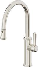 California Faucets Polished Nickel Single Handle Pull Down Kitchen Faucet 