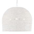 19-1/4 x 22-1/4 in. 60W 1-Tier 3-Light Incandescent Contemporary and Modern Chandelier in White