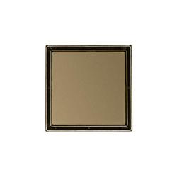 2 in. No Hub PVC Shower Drain with 5 in. Grate in Satin Bronze