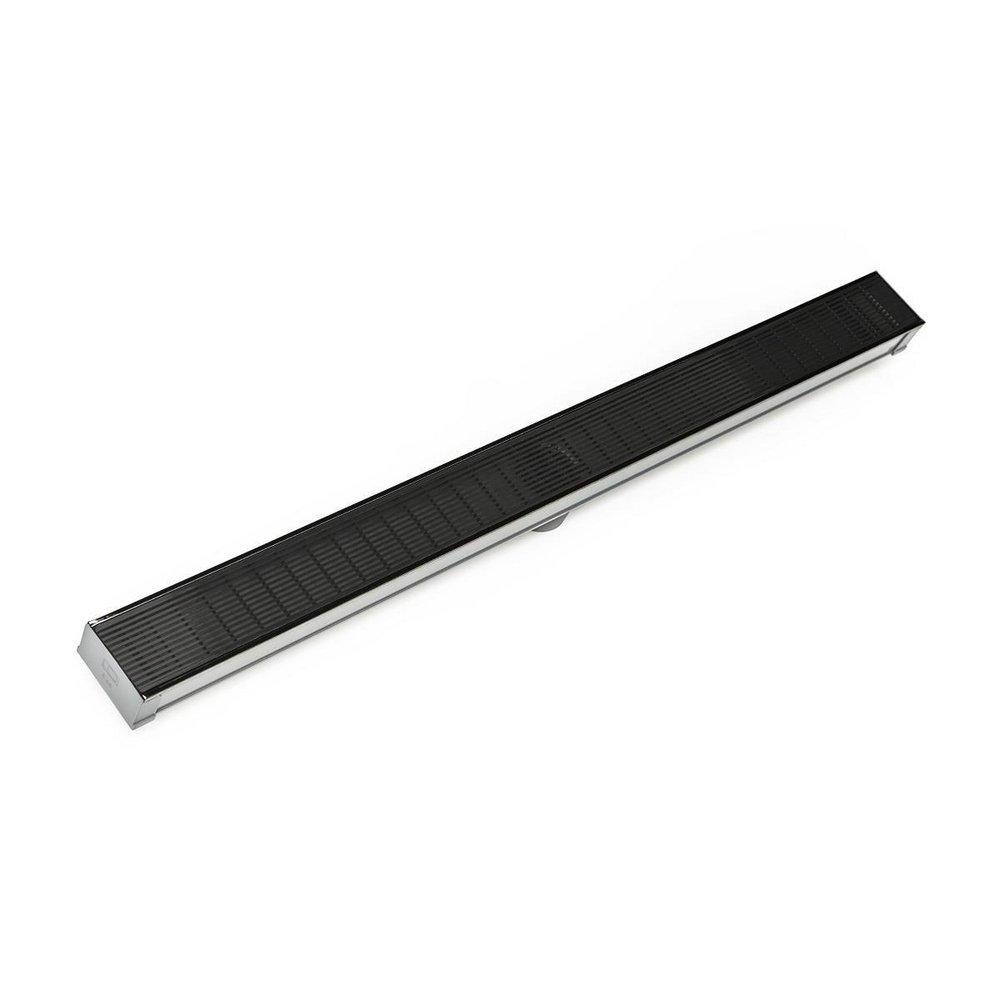 Infinity Drain Matte Black 2 in. PVC Shower Drain 