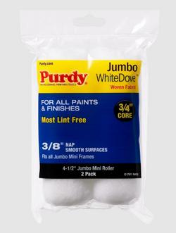 4-1/2 in x 3/8 in Nap Mini Woven Fabric Paint Roller Cover 2-Pack