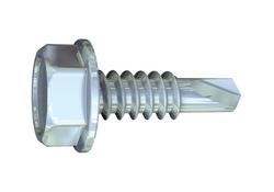 8# 0-3/4 in. Zinc (Box of 10000) Hex Head Screw