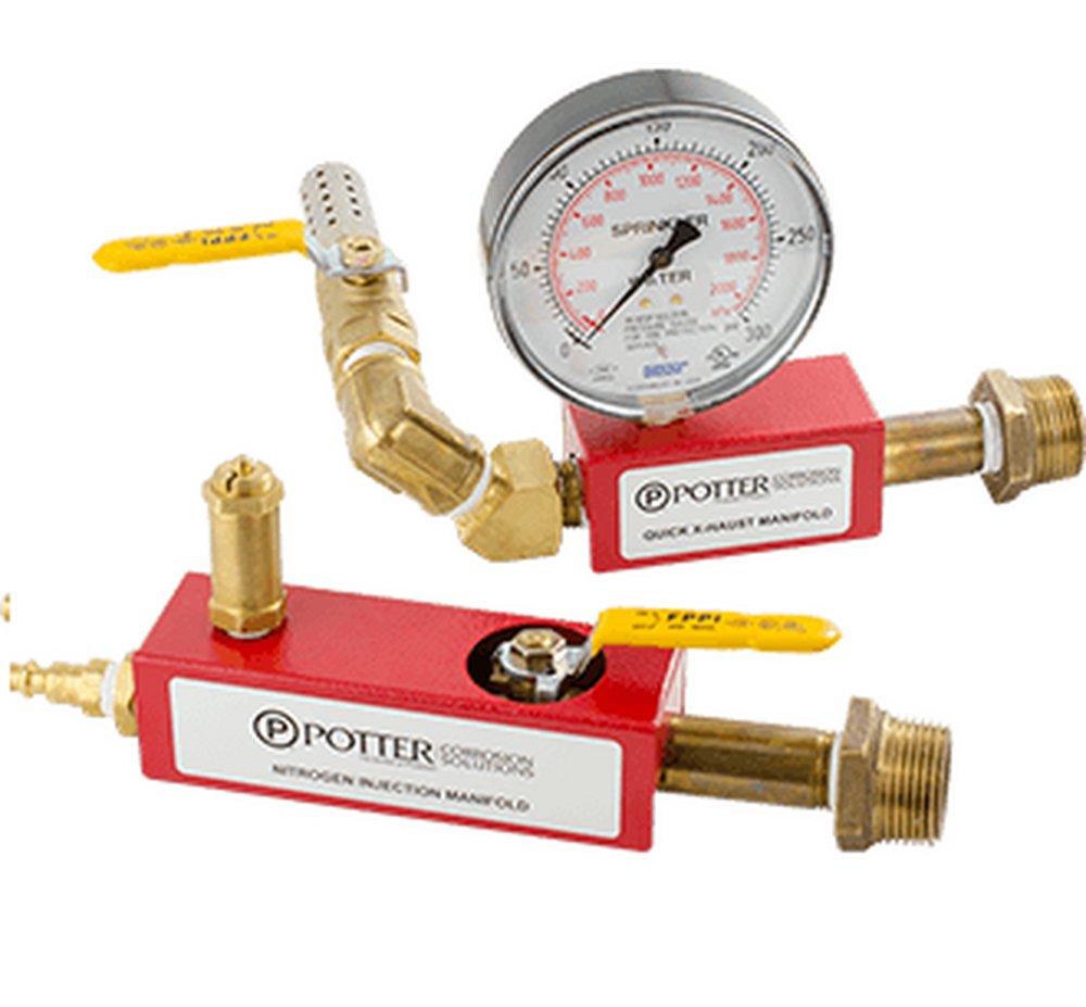 Potter Electric 3-19/25 in. MNPT Nitrogen Injection Manifold and Quick X-Haust Manifold 