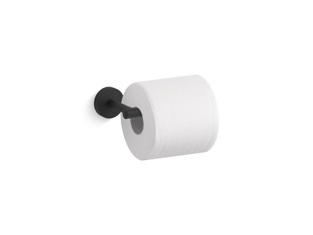 KOHLER Matte Black Wall Toilet Tissue Holder 