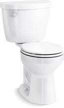 KOHLER White 1.28 gpf Round Floor Mount Two Piece Toilet Bowl 