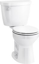 KOHLER White 1.28 gpf Round Floor Mount Two Piece Toilet Bowl 