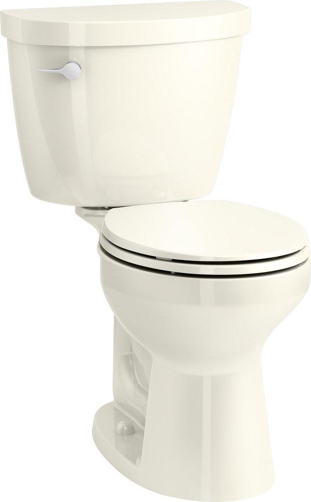KOHLER Biscuit 1.28 gpf Round Floor Mount Two Piece Toilet Bowl 