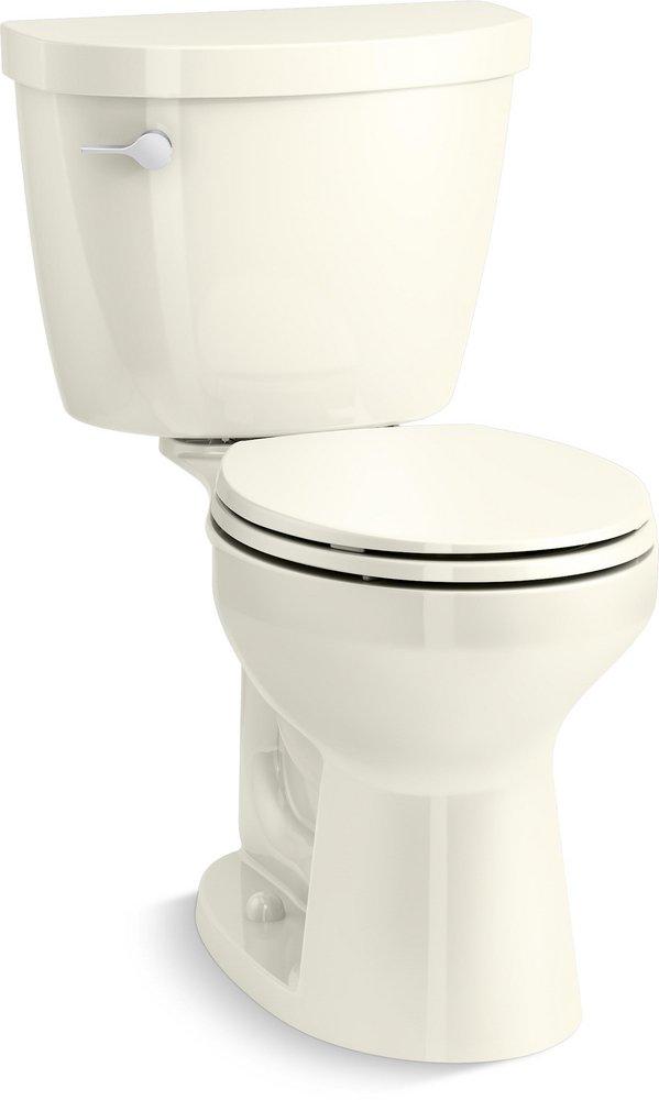 KOHLER Biscuit 1.28 gpf Round Floor Mount Two Piece Toilet Bowl 