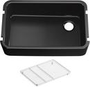 KOHLER Black Black&trade; 34 x 22 in. No Hole Cast Iron Single Bowl Farmhouse and Undermount Kitchen Sink 