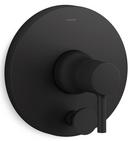 Single Handle Pressure Balancing Valve Trim in Matte Black