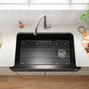 KOHLER Matte Graphite 34 x 21-3/16 in. No-Hole Composite Single Bowl Farmhouse and Undermount Kitchen Sink 