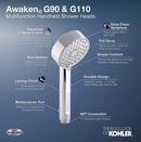 KOHLER Matte Black Multi Function Hand Shower 