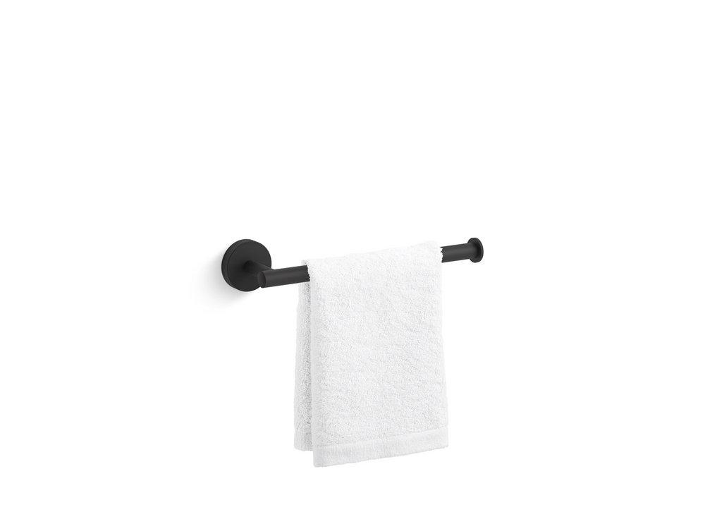 KOHLER Matte Black 9-1/8 in. Towel Bar 