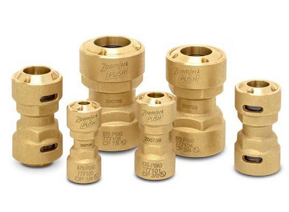Parker Hannifin 1-89/100 in. Push 4355 psi Brass Coupling 
