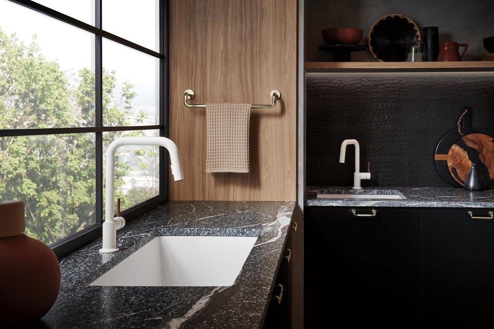 Brizo Matte White Pull Down Kitchen Faucet 