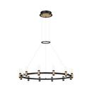 Eurofase Black/Brass 103 in. 53W 1-Tier 1-Light LED Contemporary Chandelier 