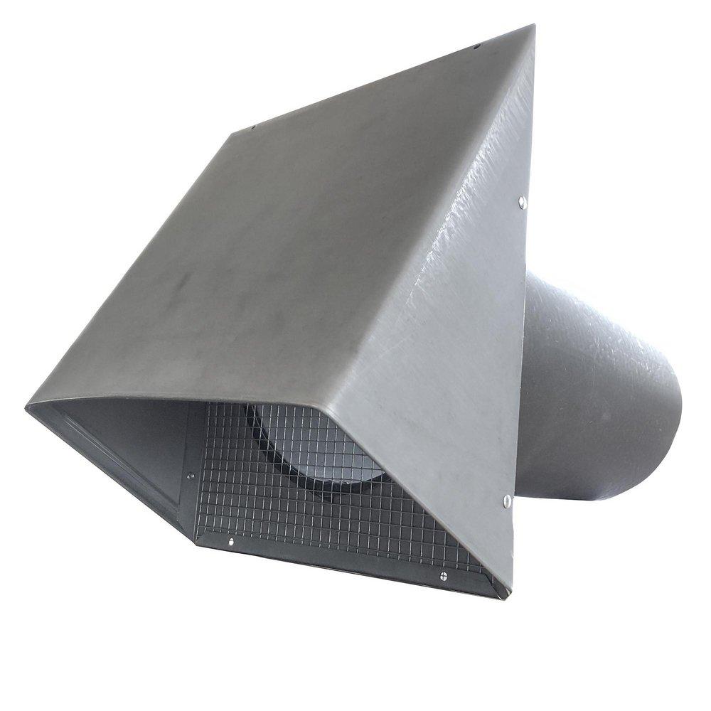 Builder's Best Grey 6 in. Wall Vent Galvanized 
