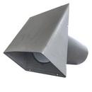 Builder's Best Grey 6 in. Wall Vent Galvanized 