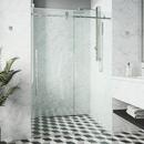 VIGO Matte Black 66 x 60 in. Frameless Sliding Shower Door 