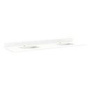 73 x 22 in. 2-Bowl Quartz Vanity Top in White with Feathered White