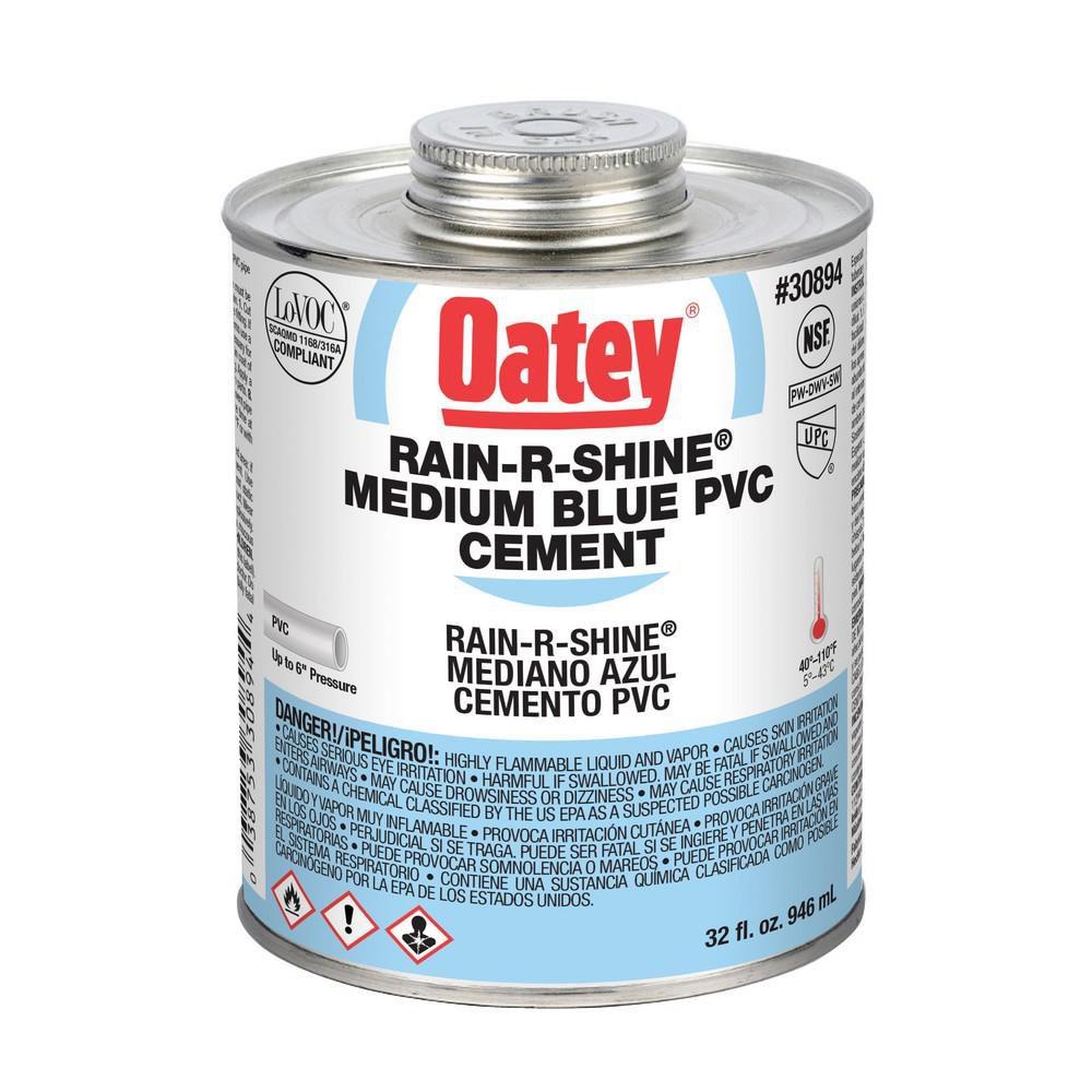 Oatey&reg; Blue Fast Set PVC Blue Pipe Cement 