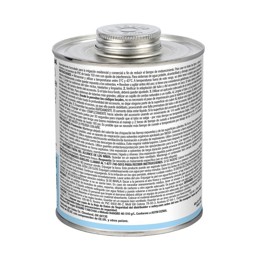 Oatey&reg; Blue Fast Set PVC Blue Pipe Cement 