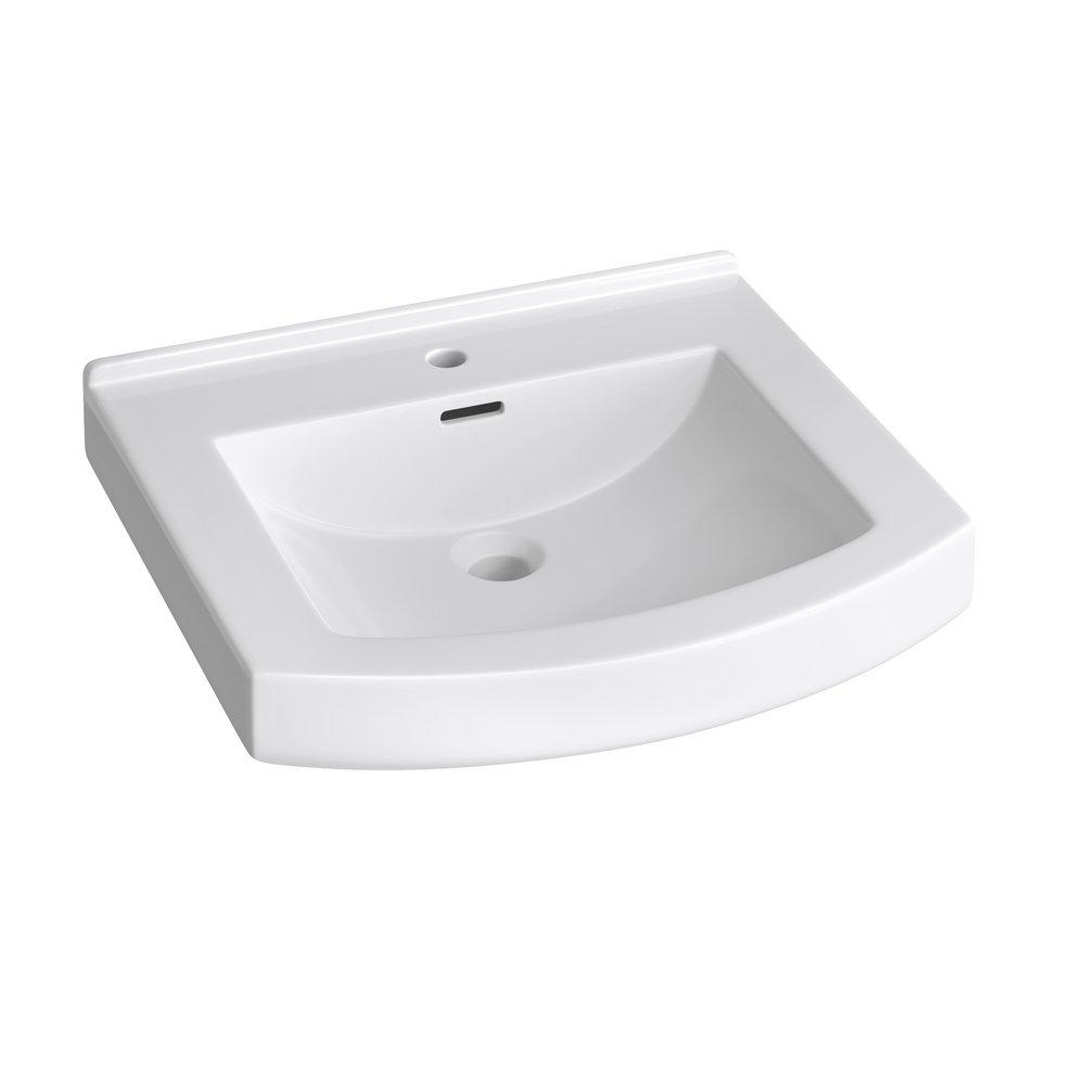 PROFLO&reg; White Pedestal Bathroom Sink 