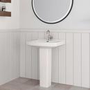 PROFLO&reg; White Pedestal Bathroom Sink 