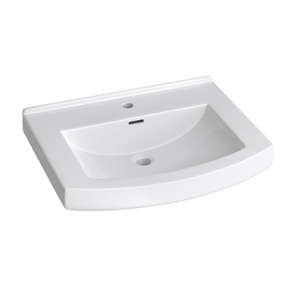 PROFLO&reg; White Pedestal Bathroom Sink 