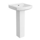 20 x 19 in. Rectangular Pedestal Bathroom Sink in White