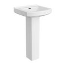 6-3/4 in. Rectangular Pedestal Sink Base in White