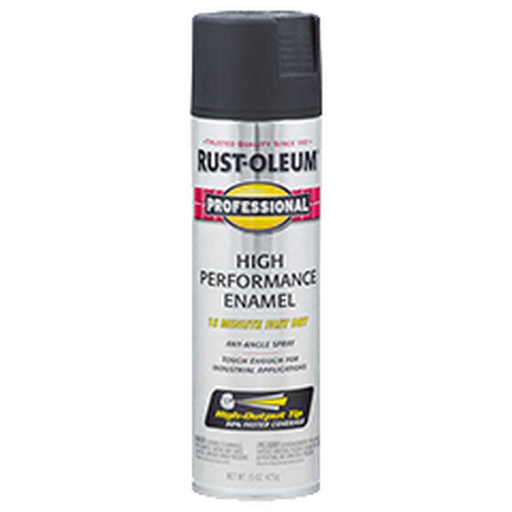 Rust-Oleum&reg; Flat Black 15 oz. High Performance Enamel Spray 