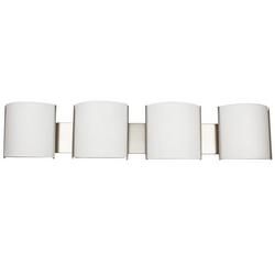 4-Light Integrated LED Vanity Fixture in Brushed Nickel