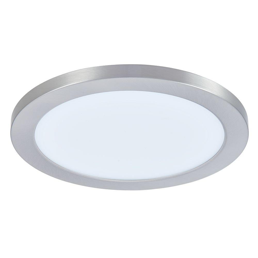 Miseno Brushed Nickel 9 in. 18W Integrated LED Panel Light 