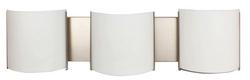30" W 3 Light Integrated Dimmable 3000K LED Baahroom Vanity Light Fixture in Brushed Nickel
