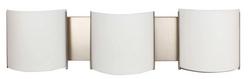 3-Light Integrated LED Vanity Fixture in Brushed Nickel