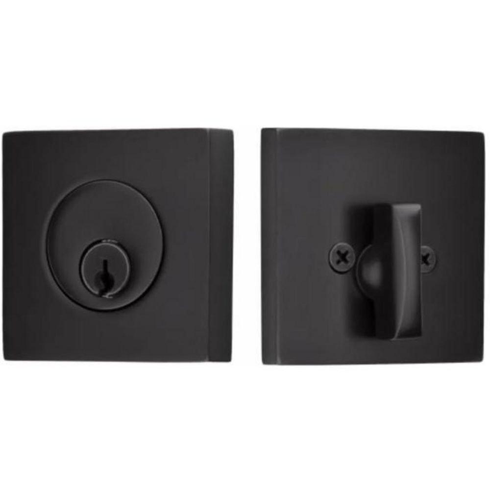 EMTEK Flat Black Deadbolt Lock in Flat Black 