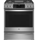 GE Profile™ Fingerprint Resistant Stainless Steel 36-1/2 x 30 in. 5.6 cu. ft. 50500 BTU 5-Burner Gas Sealed Slide-In Range 