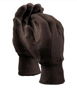 Brown Jersey Knit Gloves (12 Pairs)