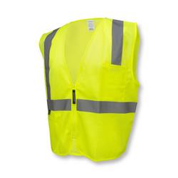 High Visibility Front Zip Safety Vest, M