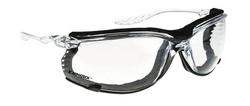 Frameless Foam Lined Safety Glasses, Clear Lens