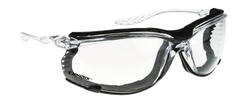 Frameless Foam Lined Safety Glasses, Clear Lens
