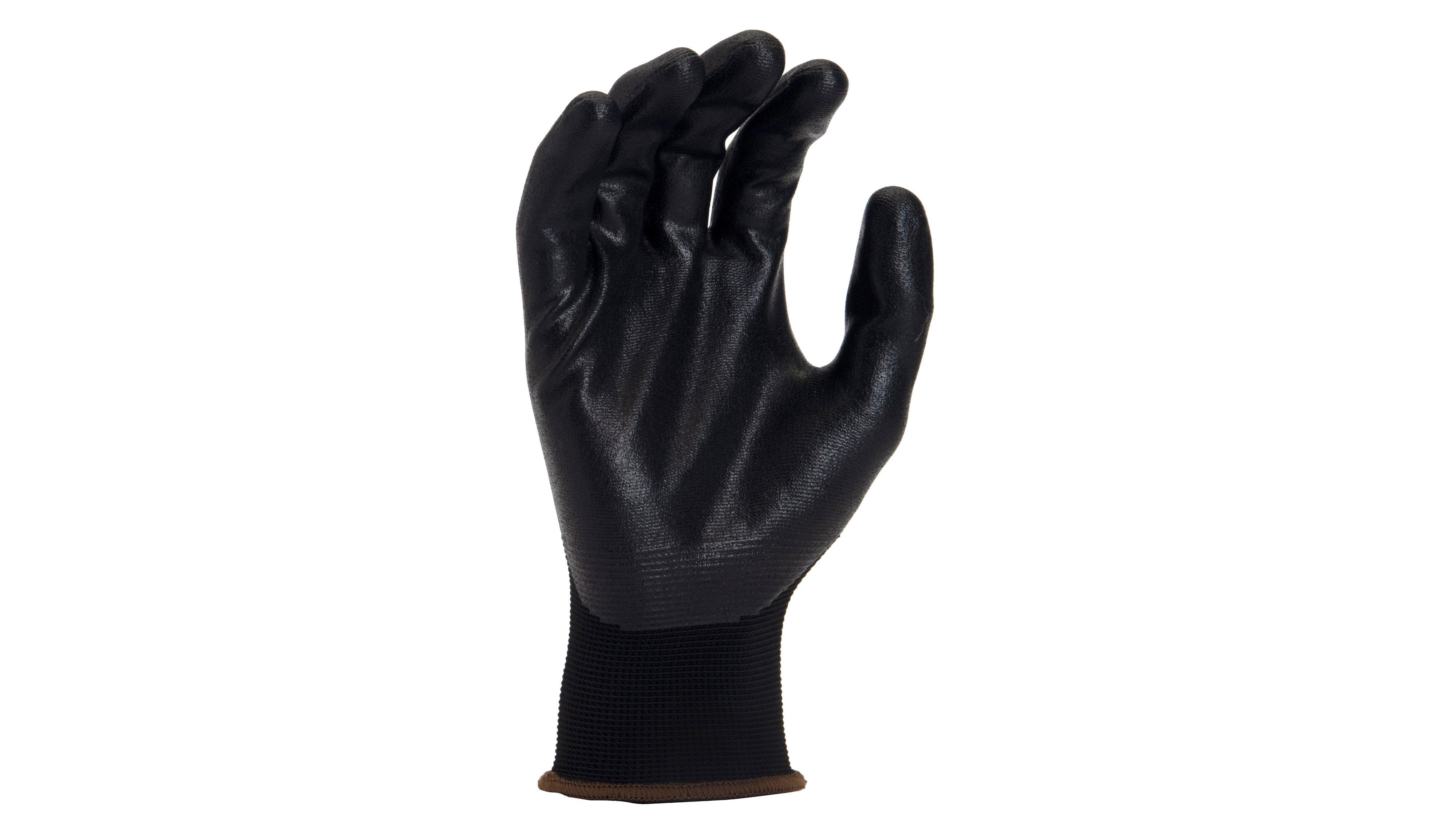 Armateck Black 15 ga Foam Coated Nitrile and Nylon Disposable Gloves 