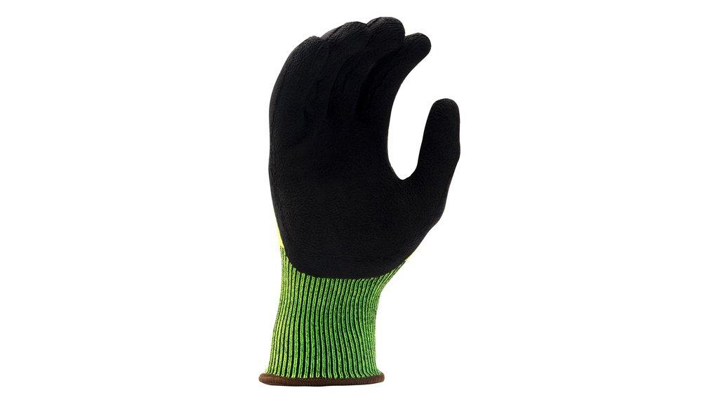 Armateck Lime 15 ga Nitrile and Nylon Hi-Viz Disposable Gloves 