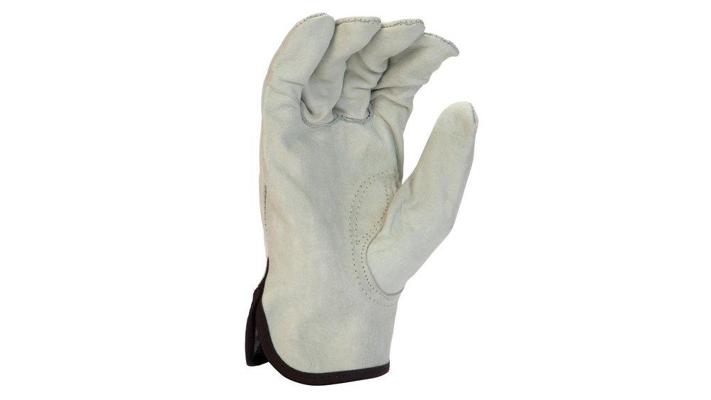 Armateck White Cowhide Leather Driver Gloves 