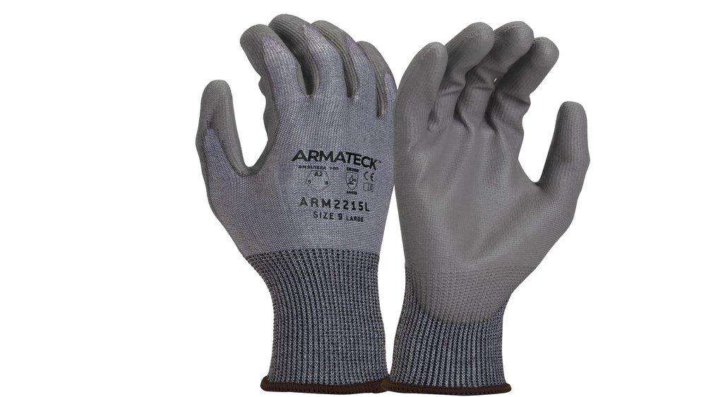 Armateck 15 ga Polyurethane Coated Dyneema&reg; Dipped Cut Resistant Gloves 