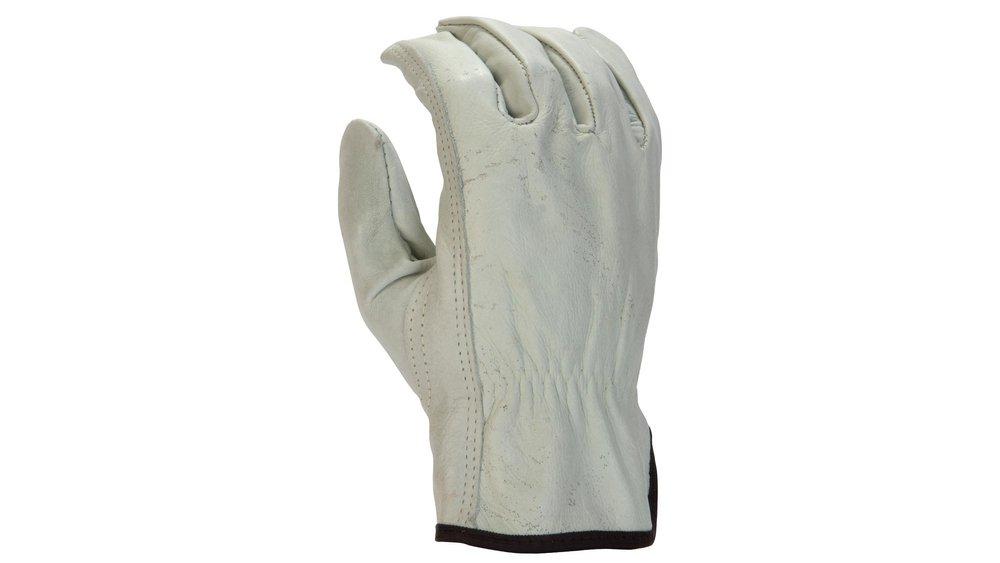 Armateck White Cowhide Leather Driver Gloves 